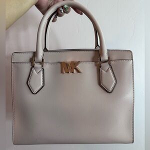 Michael Kors Satchel in Cream with Gold Accents